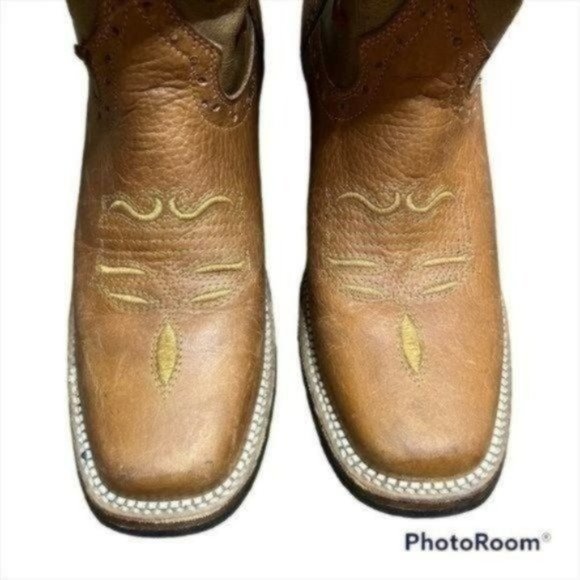 Verthali Cowboy Western Boot Womens Floral Embroidered Size 6.5 Square Toe - Picture 7 of 12